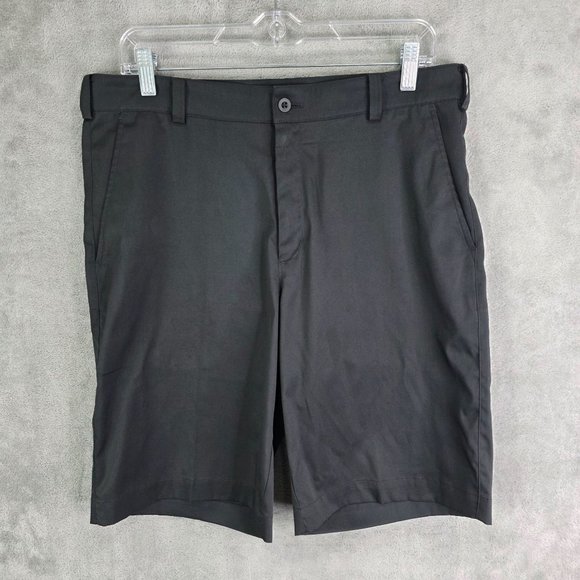 Mens Black Nike Golf Tour Performance Dri Fit Shorts Polyester Stretch Size 32 - Picture 2 of 10